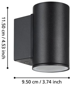 Eglo 900995 - LED Kültéri fali lámpa IZZALINI 1xGU10/2,8W/230V IP44
