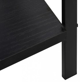 3 szintes fekete szerelt fa könyvespolc 60 x 27,6 x 90,5 cm