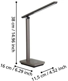 Eglo 900958 - LED Dimmelhető újratölthető lámpa INIESTA LED/3,6W/5V 1800mAh barna