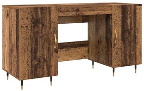 Asztal polcokkal tárolóval Régi fa 140 x 50 x 75 cm Faanyag