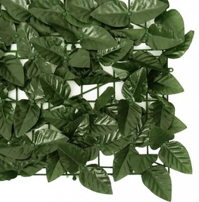 sötétzöld leveles erkélyparaván 400 x 100 cm