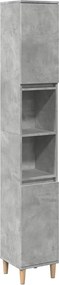 vidaXL betonszürke szerelt fa fürdőszobaszekrény 30 x 30 x 190 cm