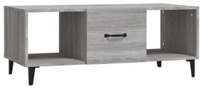 szürke sonoma színű szerelt fa dohányzóasztal 102 x 50 x 40 cm