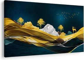 Kép - Szarvas a tájban (90x60 cm)