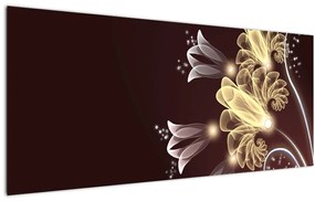 Kép - fényes virágok (120x50 cm)