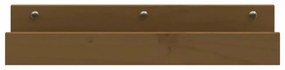 2 db mézbarna tömör fenyőfa fali polc 50 x 12 x 9 cm