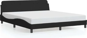 vidaXL fekete bársony ágykeret Dover 180 x 200 cm