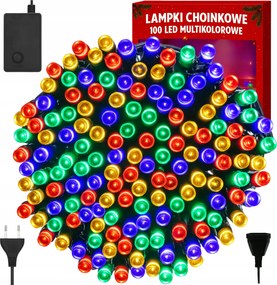 Karácsonyfa Fényfüzér 100 Led Színes Karácsonyi Fényfüzér Többszínű Belső