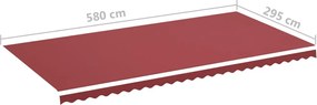 Burgundi vörös csere napellenző ponyva 6 x 3 m