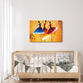 Kép - olajfestmény, balerinák (90x60 cm)