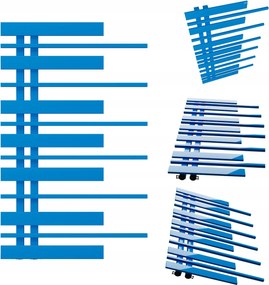 Fürdőszobai radiátor Pianino 870x570 Kék Bal