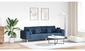 Szövet kanapé párnával Kék 208 cm szövet