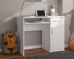 PC asztal Padma (fehér + fényes fehér). Akció -15%. 1068713