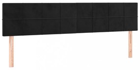 2 db fekete bársony fejtámla 100x5x78/88 cm