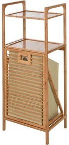 Bamboo fürdőszobai állvány kibillenthető kosárral, 40 x 95 x 30 cm