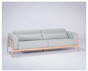 Fawn Plus kékesszürke kanapé tölgyfából, 240 cm - Gazzda