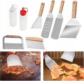 Grill Tartozék Készlet 8 Részes szabadtéri piknik grillezéshez