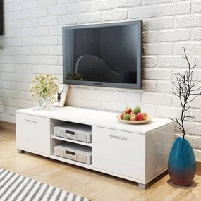 vidaXL magasfényű fehér TV szekrény 120 x 40,3 x 34,7 cm