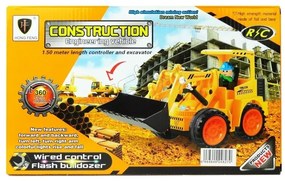 HONG FENG HF-2033A-8 Rc Távirányítós Kotró Gép Kotrógép Markoló Munkagép Játék Építőkockás Figurával Akkus 3.6V NiCd