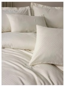 Bézs kétszemélyes-hosszabbított renforcé pamut ágyneműhuzat 240x220 cm Checkered – Mila Home Luxury