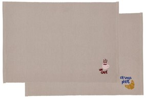 Pamut tányéralátét szett 2 db-os 33x48 cm Bistro – Södahl