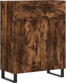 vidaXL füstös tölgy színű szerelt fa tálalószekrény 69,5 x 34 x 90 cm