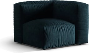 Sötétkék bársony kanapé modul (variálható sarok) Martina – Micadoni