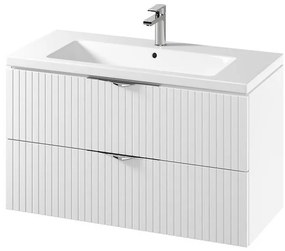 Cersanit S801-542 - TIRSO függesztett fürdőszobai szekrény mosdóval 100x45 cm, fehér