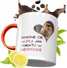 Narancssárga Bögre Valentin Napra Lányoknak, fényképes nyomattal