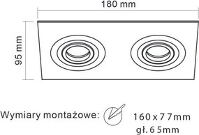 Orlicki Design FARO II OR83460 Beépíthető spotlámpa 6x1W/Led 3000K
