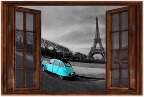 Poszterek 90x60 Eiffel-torony Türkiz