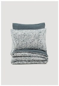 Fehér-szürke kétszemélyes hosszabbított renforcé pamut ágyneműhuzat 260x220 cm Molly – Mijolnir
