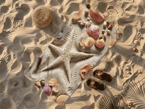 Gyorsan száradó strand Fürdőlepedő OCEAN SAND színes 70 x 140 cm, 100% mikroszál