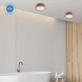 OAK mennyezeti lámpa, 2xE27/15W/230V, IP54, tölgy, Ø 27 cm