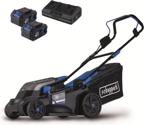 Scheppach BC-MP380-X-SET XL2 - akkus fűnyíró indukciós motorral 4 az 1-ben 2x20V, IXES 20V (2 db akkuval és töltővel)