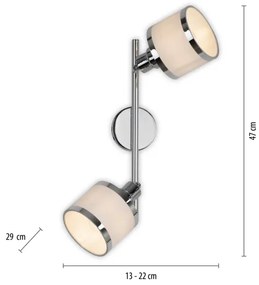 Leuchten Direkt 15372-17 - Spotlámpa ACCOR 2xE14/25W/230V