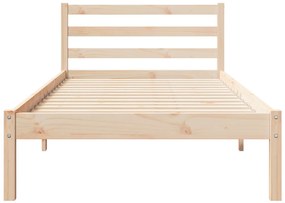 Ágykeret Fejvéggel 90x210 cm Tömör Fenyőfa