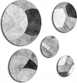 5x Képek A Nappaliba Hálószoba Konyha Falikép Beton Szürke Boho