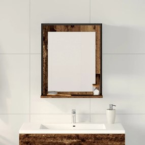 Fürdőszobai Tükör Régi Fa 50x12x60 cm Műszaki Fa