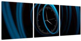 Kék vonal képe (órával) (90x30 cm)