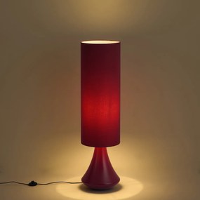 Retro állólámpa lila szövet lámpaernyővel - Mina
