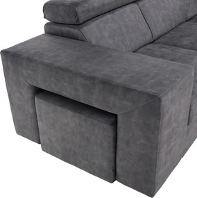 Ülőgarnitúra, szürke, jobbos, MALAGA