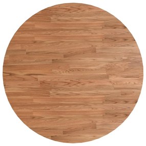 világosbarna kezelt tömör tölgyfa kerek asztallap Ø70x1,5 cm