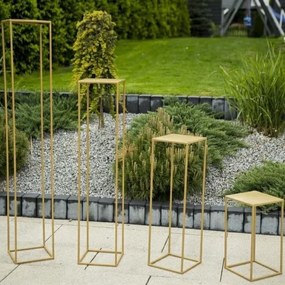 Virágállvány 70x24 cm arany színben