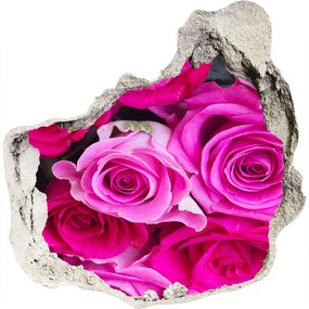 Fali matrica lyuk a falban Egy csokor rózsaszín rózsa nd-p-119338760