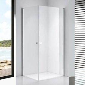 Stuxi Bari Duo 90x70 aszimmetrikus 2 nyíló ajtós zuhanykabin 6 mm vízlepergető biztonsági üveggel, króm