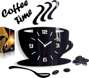 Konyhai falióra Csésze 3D Hatás 12 Szín csendes, konyhába