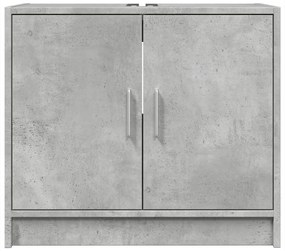 Betonszürke szerelt fa mosdószekrény 63 x 29 x 55 cm