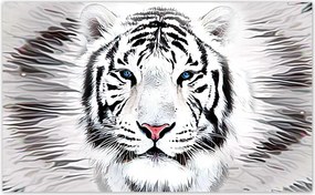 Fotótapéta flizelina 416x254 Fehér tigris