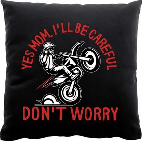 Fekete Nyomott Mintás Párna Ajándék Motocross Rajongónak